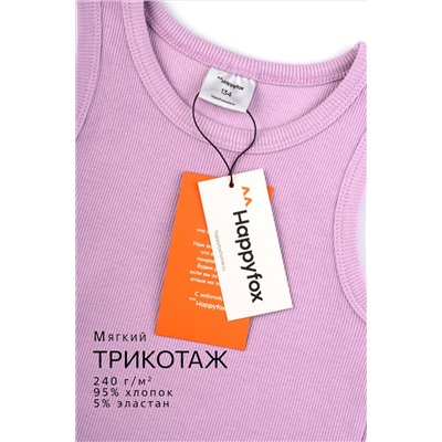 Майка-топ в рубчик для девочки Happyfox