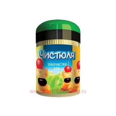 Чистюля Зубочистки 250 шт ЗЧ003