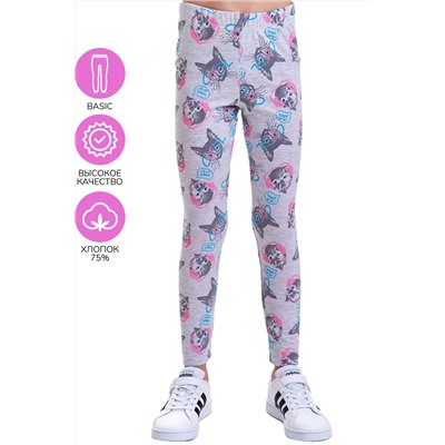 Брюки модель "леггинсы" д/дев Juno SS22GJ550 LEGGINGS серый меланж