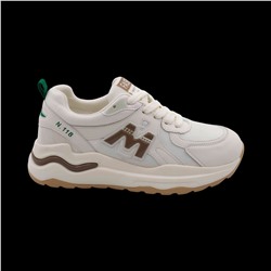 Кроссовки из натуральной кожи 23-643 белые