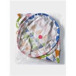 Корзина бельевая Доляна «Цветные треугольники», 35×35×45 см, текстиль