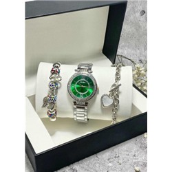 Подарочный набор для женщин часы, 2 браслета + коробка #22853040