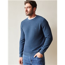 Джемпер фактурной вязки из хлопка с нейлоном