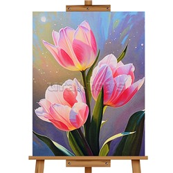 Мозаика алмазная "Прекрасные тюльпаны" 30*40см.