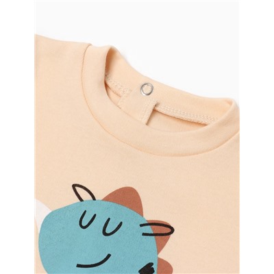 Комбинезон «Крошка Я. Дракоша», рост 62-68 см, бежевый