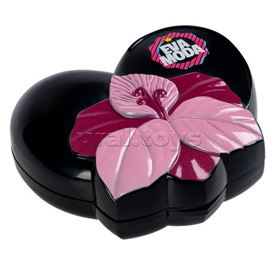 Набор детской декор. косметики Bondibon Eva Moda, BOX 16,5х12,5х4,5 см; тени для век-17шт.(12,48г), блеск для губ-6шт.(4г), румяна-4шт.(5,28г), пудра-1шт.(3,68г), тушь-2шт.(3,2г), аппликатор-3шт., пуховка-1шт., зеркало-1шт.,