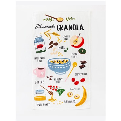 Набор кухонных полотенец «Доляна» Happiness, 35×60 см - 4 шт., 100% хлопок