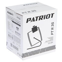 Тепловая пушка PATRIOT PTR=3S, электрическая, 220 В, 2000 Вт, терморегулятор, керамика