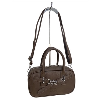 Женская сумка из искусственной кожи, цвет коричневый