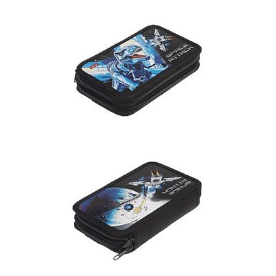 Пенал 6-ти ств. 190х110 мм "Космический динозавр" с табл.умножения (094768) 47132 Хатбер