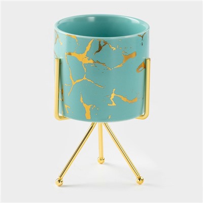 Конфетница «Изумруд», 220 мл, 8.5×14 см, керамика, изумрудная