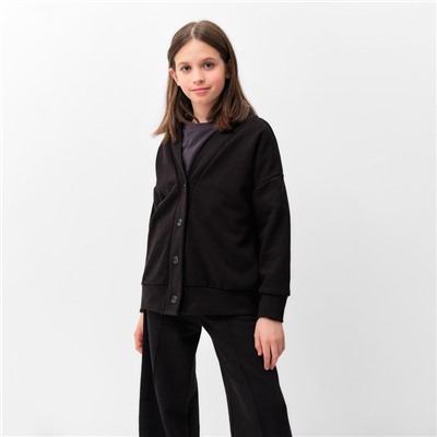 Костюм для девочки (кардиган, брюки) MINAKU, чёрный, рост 104 см