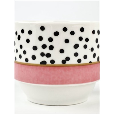 Кружки керамические на металлической подставке «Горошек», набор 4 шт., 150 мл