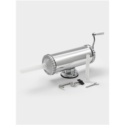 Шприц колбасный, 2.5 кг, 34×12×15 см, 3 насадки, нержавеющая сталь