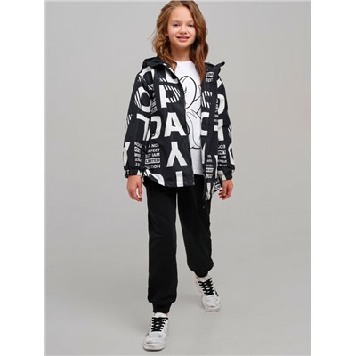 Куртка текстильная с полиуретановым покрытием для девочек (ветровка)