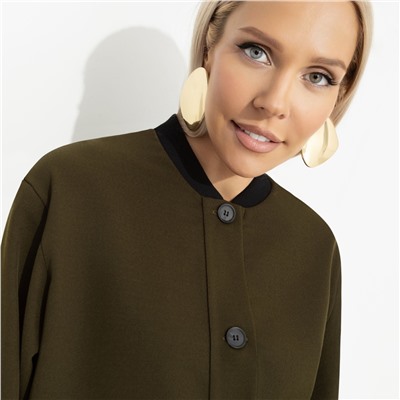 Бомбер с накладными карманами, Бунтарка (green)