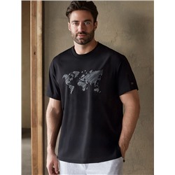 Свободная футболка  с авторским принтом