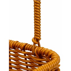 Корзина плетёная для хранения, 25×18×15 см, ручка h=14 см, коричневая