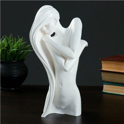 Фигурка гипс «Девушка», белая, 27 см