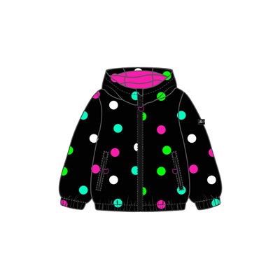 Куртка текстильная с полиуретановым покрытием для девочек (ветровка)