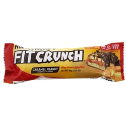 FITCRUNCH, Whey Protein Baked Bar, Caramel Peanut, 12 Bars, 3.10 oz (88 g) Each