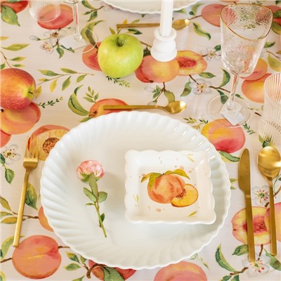 Скатерть «Доляна. Персики», 145×110 см, 100% п/э