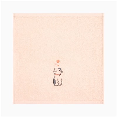 Салфетки махровые «Этель. Котики» 30×30 см - 3 шт., хлопок 100%