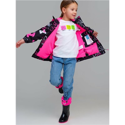 Куртка текстильная с полиуретановым покрытием для девочек (ветровка)