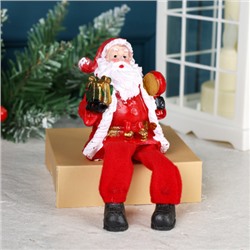 Фигурка Дед Мороз висячие ножки 10 см / CHR231 /уп 2/192/Новый год