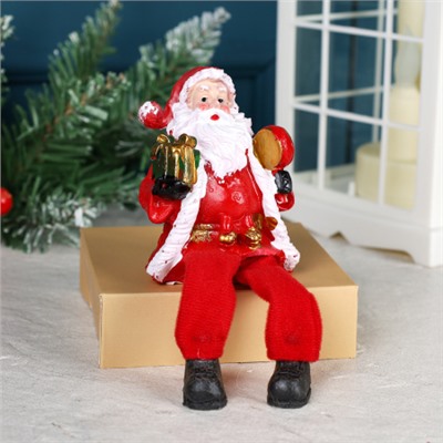 Фигурка Дед Мороз висячие ножки 10 см / CHR231 /уп 2/192/Новый год