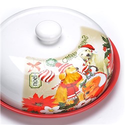 27168 Блюдо д/блинов 23,8х11см "Собачки" LR (х12)