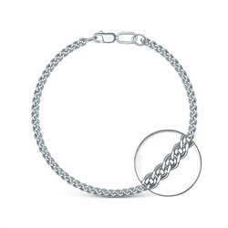 Браслет из серебра с алмазной огранкой родированный - Нонна 81040500116 Нонна