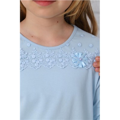 Джемпер Мимоза длинный рукав (Голубой)