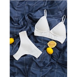 Комплект нижнего белья женский (топ, трусы) Collorista, белый, размер 44-46