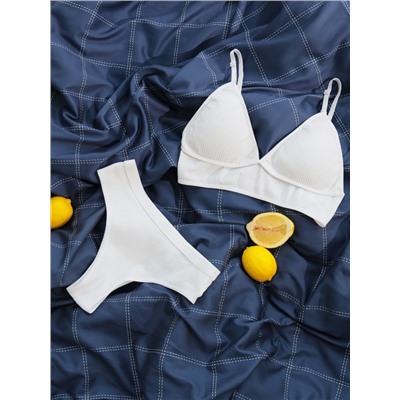 Комплект нижнего белья женский (топ, трусы) Collorista, белый, размер 44-46