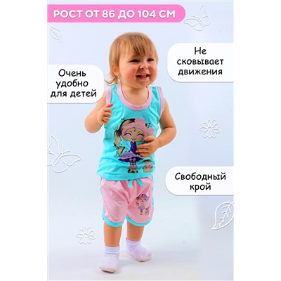 Комплект (майка, шорты) для девочки №SM206-6