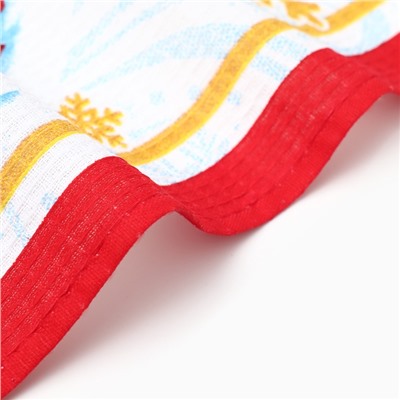 Набор новогодних кухонных полотенец Доляна «С новым годом» 35×60 см-4 штуки, 100% хлопок