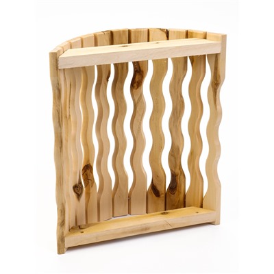 Абажур для бани и сауны «Волны», липа, 31.3×27.3×8.6 см, настенный, угловой
