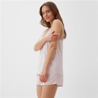 Пижама женская (майка, шорты) KAFTAN, размер 52-54, сиреневая