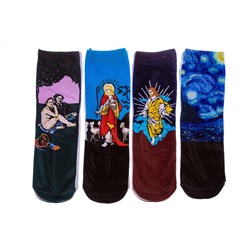 Носки молодёжные с красочным принтом