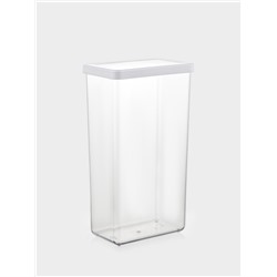 Банка для хранения сыпучих продуктов IDEA «Степ», 3.2 л, 16×10×28 см, пластик, крышка белая