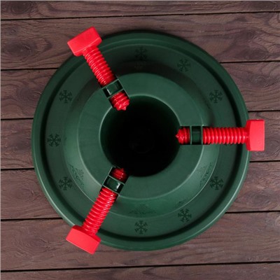 Подставка для ёлки Martika «Невио», пластик, d=34.9 см, h=13.5 см, зелёный/красный