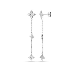 Серьги из серебра без вставки, МЦВА232