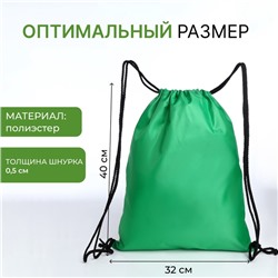 Мешок для обуви на шнурке, с принтом, размер 32×0.5×40 см, белый/зелёный/розовый