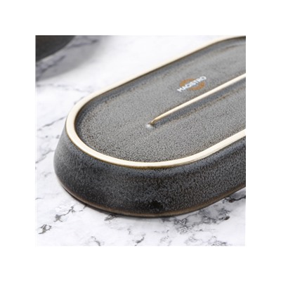 Блюдо Magistro Urban, 260 мл, 18×9.8×2.5 см, овальное, фарфор, серый