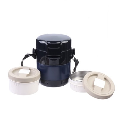 Термос для еды, 1.7 л, сохраняет тепло до 8 ч, нержавеющая сталь, синий