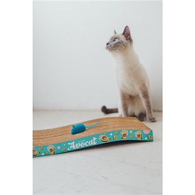 Когтеточка из картона Avocat волна, 45.5×19×3.5 см