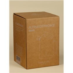Чайник SL-Home «Эко», 1 л, 18×11×17.5, с пробковой крышкой, стекло, прозрачный