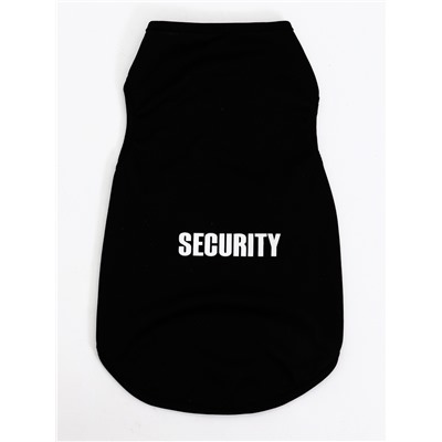Футболка для животных «Охрана», размер L, ДС 34, ОГ 46 см, чёрная