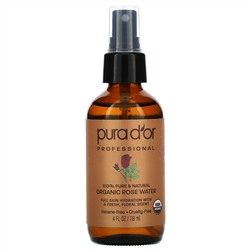 Pura D'or, Professional, Organic Rose Water, 4 fl oz (118 ml)